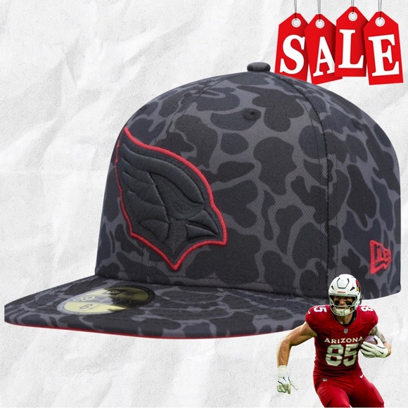 NFL Other - New Era Black Arizona Cardinals Amoeba Camo 59FIFTY Fitted: 7 1/2 RARE!